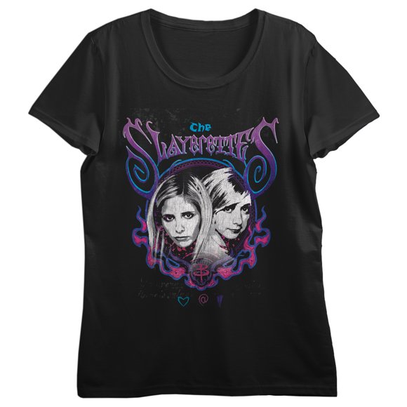Buffy The Vampire Slayer Slayerettes Crew Neck Short Sleeve Women's Black T-shirt
-XL