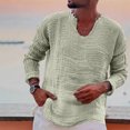 thumbnail image 2 of Yuyuzo Long Sleeve Shirts for Men Spring Fall Loose Casual V Neck Lightweight Solid Color Tee Tops, 2 of 6