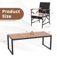 thumbnail image 3 of Costway 9 Pieces  Patio Rattan Dining Set with Acacia Wood Table, 1.9" Umbrella Hole, 3 of 10