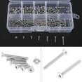 thumbnail image 3 of Kit Vis et Écrous à Tête Plate en Acier Inoxydable 304 230Pcs M2 Kit d'Assortiment de Vis à Tête Plate en Acier Inoxydable 304 avec Boîte, 3 of 8