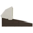 thumbnail image 2 of vidaXL Sunbed with Foldable Roof Brown 200x114x128 cm Poly Rattan, 2 of 5