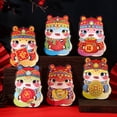 thumbnail image 2 of Penkiiy Enveloppes Rouges du Nouvel An Chinois 2025, Enveloppe Rouge Robuste Enveloppes Rouges du Nouvel An Lunaire Grand Cadeau Porte-Bonheur Argent Paquets Rouges Hong Bao avec Différents Motifs Embossés Dorés s - 6 Pcs, 2 of 9