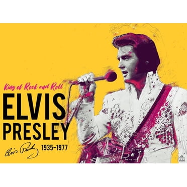 Elvis Presley Poster King of Rock and Roll Music Art Print (24x18)