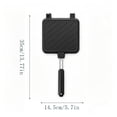 thumbnail image 3 of Non-Stick Double-Sided Grill Press, Hinged Sandwich Maker Stovetop Griddle with Heat-Proof Handle for Breakfast Burger, Portable Kitchen Cookware for Gas Stove Induction Cooktop, 3 of 7