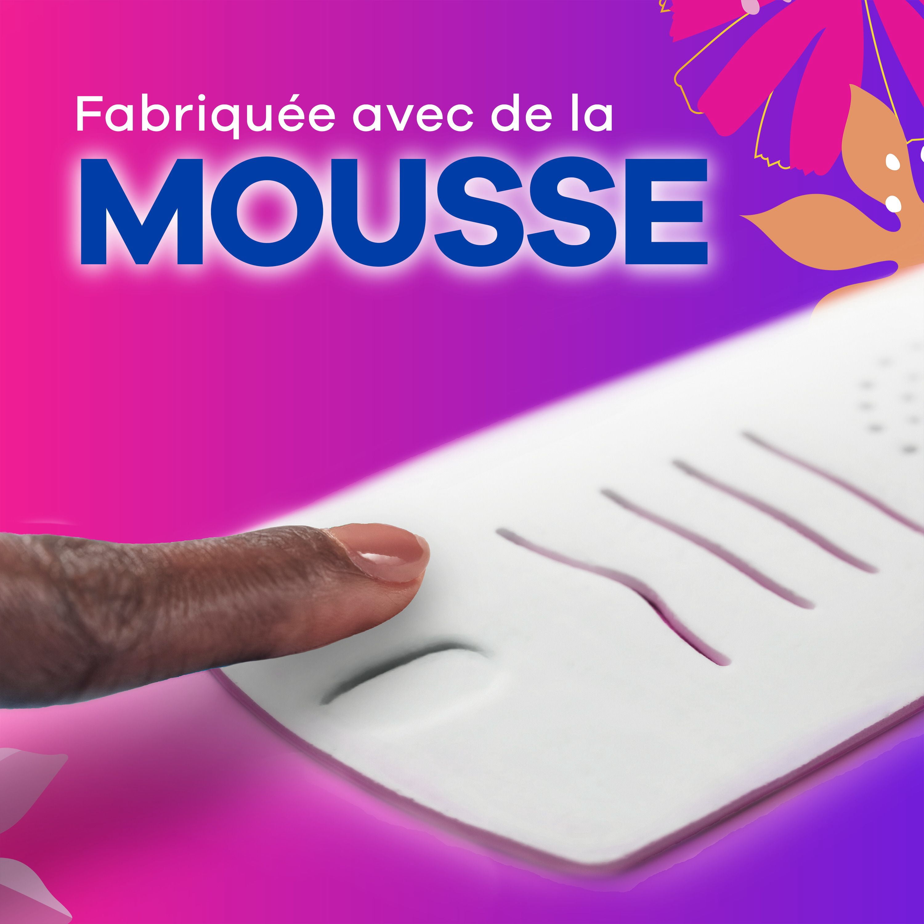 Serviettes Always Radiant Avec Flexfoam, Taille 2, Forte, Avec Ailes, Parfum Légèrement Frais, 26 Unités