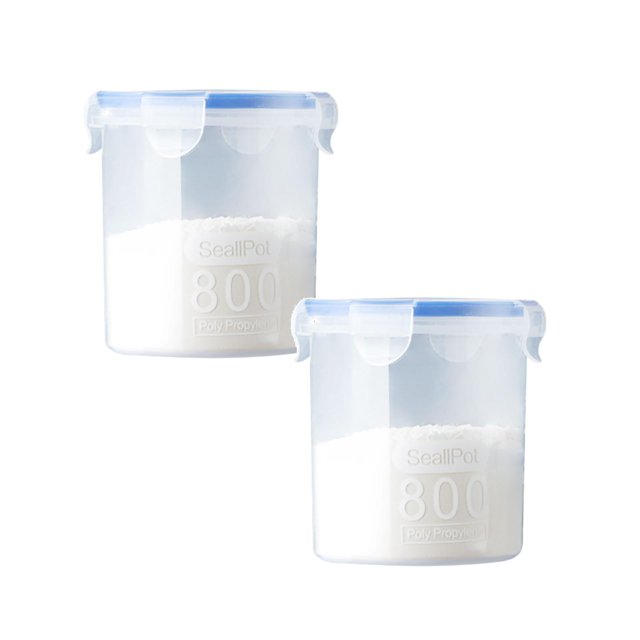 Oleegame 2 Pcs Rangement de Produits Boîte de Rangement de Cuisine Scellée Conservation des Aliments Contenant de Conservation en Plastique Réservoir de Rangement Grains Boîte Scellée