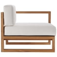 thumbnail image 4 of Modway Upland Ensemble de Mobilier de Patio en Bois de Teck 4 Pcs, Naturel et Blanc, 4 of 15
