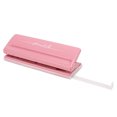 thumbnail image 4 of 6 Hole Punch Pink Anti Slip Metal Structure Adjustable 6 Hole Spacing Paper Binder Planner Inserts Hole Punch, 4 of 14