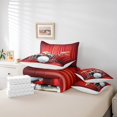 thumbnail image 5 of YST Ensemble de Douillette Grand 7 Pcs, Rouge et Or, Ensemble Complet de Batterie Tout-en-un avec Ensemble de Draps pour Enfants et Adultes, Ensemble de Literie Instrument de Musique Jazz, Ensemble de Lit Réversible Hip-Hop Hippie, 5 of 5