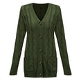 thumbnail image 5 of Kcodviy Sweaters Womens Open Sleeve Women High End Sweaters Knit Boho Long Patchwork Womens Jacket Coat Cardigan Pockets Front Womens Knit Coat Sweater, 5 of 5