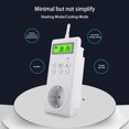 thumbnail image 1 of PC Smart Socket Thermostat Detachable Resettable Wireless ABS PC Multi-modes Child Safety Lock Button Control 16A Thermostats Backlight US Plug, 1 of 9
