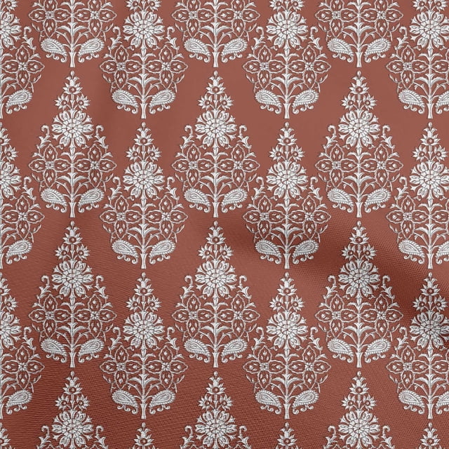 oneOone Cotton Jersey Brick Red Fabric Block Craft Projects Decor Fabric Printed By The Yard 58 Inch Wide-L0