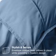 thumbnail image 4 of Bare Home Pillow Sham Set - Premium 1800 Collection - Double Brushed - Euro, Coronet Blue, 4 of 7