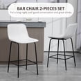 thumbnail image 4 of HOMCOM Tabourets de Bar Ensemble de 2, Chaises de Bar Rembourrées en Tissu Microfibre, 4 of 10