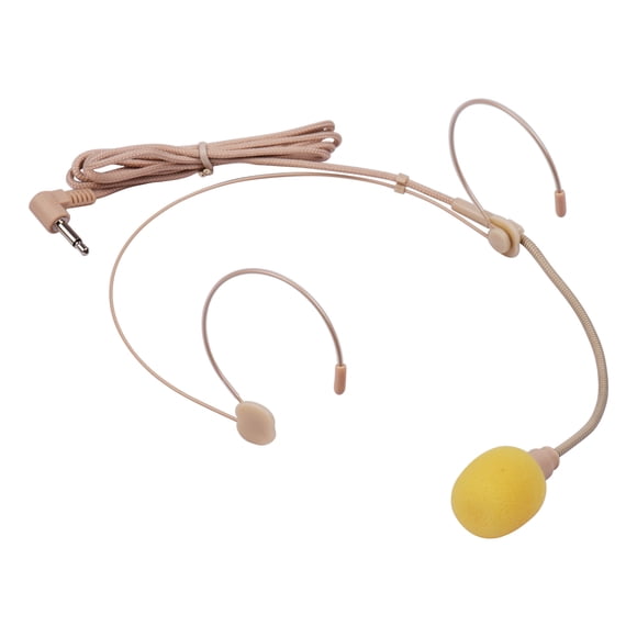 Mistaha Good Quality Headset Microphone Condenser Mic 3.5mm Right Angled Interface for Wireless Bodypack Transmitter