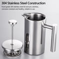 thumbnail image 3 of Cafetière à Pression Française 350ml800ml1000ml en Acier Inoxydable à Double Paroi, Cafetière Isolée, 3 of 7