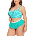 thumbnail image 4 of TIMIFIS Women's Ruffle Bikini Swimsuit High Waisted Bottom Plus Size Swimwear Tankini, 4 of 5