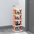 thumbnail image 1 of TopLLC Shoe Rack Organizer Fashion Scandinavian Style Household Storage Shelves Multilayer Detachable Living Room Dormitory Organizing Rack DIY Simplistic Shoe Racks Plastic Five Tier DIY Simple Shelf, 1 of 6