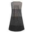 thumbnail image 3 of Dvkptbk Robe d'Été Décontractée pour Femme 2024 à Col Rond, Manches Courtes, à Blocs de Couleur, Robe de Plage Boutonnée, Ourlet Évasé, Fluide, Plissée, T-Shirt, Midi, Courte, 3 of 4