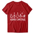 thumbnail image 4 of Amzcrzy Hauts d'Été pour Femmes Hauts de Noël Imprimés Col Rond Manches Courtes T-Shirt Haut Manches Courtes Col Rond T-Shirts pour Femmes Hauts Manches Courtes pour Femme, 4 of 4