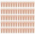 thumbnail image 3 of Replacement Trimmer Blade, 80mm Length Convenient Practical 100Pcs 11x7mm Hole Diameter Lawn Mower Plastic Blades Lightweight  For Garden Black,Green,Red,Orange, 3 of 8