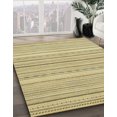 thumbnail image 2 of Ahgly Company Tapis d'Intérieur Carré Abstrait Marron Or Oriental, 6 Pieds Carré, 2 of 6