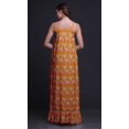 thumbnail image 2 of Bimba Robe de Nuit Orange à Feuilles Florales et Roses Imprimées pour Femmes Longue à Bretelles Spaghetti Robe Maxi Vêtement de Nuit Robe XX-Grand, 2 of 5
