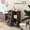 thumbnail image 4 of kleankin Armoire de Rangement de Salle de Bain avec 4 Tiroirs et Tablette Ajustable, Brun, 4 of 10