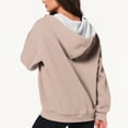 thumbnail image 4 of Timegard Vestes à Capuche Zippées pour Femmes Manches Longues Chandails en Molleton Décontractés Mode Automne avec Poches, 4 of 7