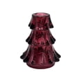 thumbnail image 1 of Holiday Time Indoor Christmas Glass Red Tree Candle Holder 4.33", 1 of 5