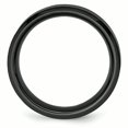 thumbnail image 2 of Ceramic Beveled Edge Black Faceted 8mm Polished Band Ring 9 Size, 2 of 6