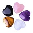 thumbnail image 1 of Natural Crystal Heart Shape Ornaments Set - Gemstone Art Collection, 1 of 5