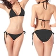 thumbnail image 1 of ylioge Womens Swimsuits Bikini Sets Two-Piece Solid Thongs Bathing Suits, 1 of 6