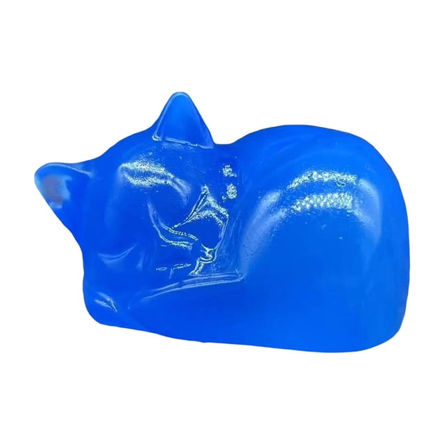 Natural Quartz Crystal Sleeping Cat Decoration Crystal Cat Sleeping Statue 2 Inch Opal Cat Crystal Statue Statue For Home Meditation