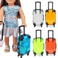 thumbnail image 1 of Kids Mini Luggage Toy with Retractable Handle Large Capacity Transparent 4 Spinner Wheels Cosmetics Snacks Storage Doll Travel Rolling Suitcase, 1 of 7