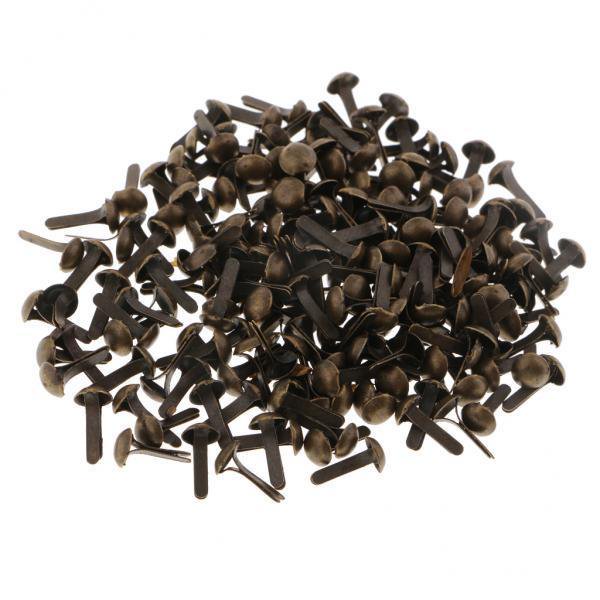 Rongfmy 2x 800 Pcs Épingles Rondes en Métal 4.5mm Mini Brads pour Scrapbooking Fabrication de Cartes DIY
