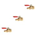 thumbnail image 1 of ZheElen Versatile Threaded Brass Ball Valve for Multiple Uses 16mm 8mm Red 3Set, 1 of 6