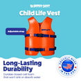 thumbnail image 3 of TRC Recreation Super Soft Child Life Jacket Vest, Medium, Sunset Orange, 3 of 7