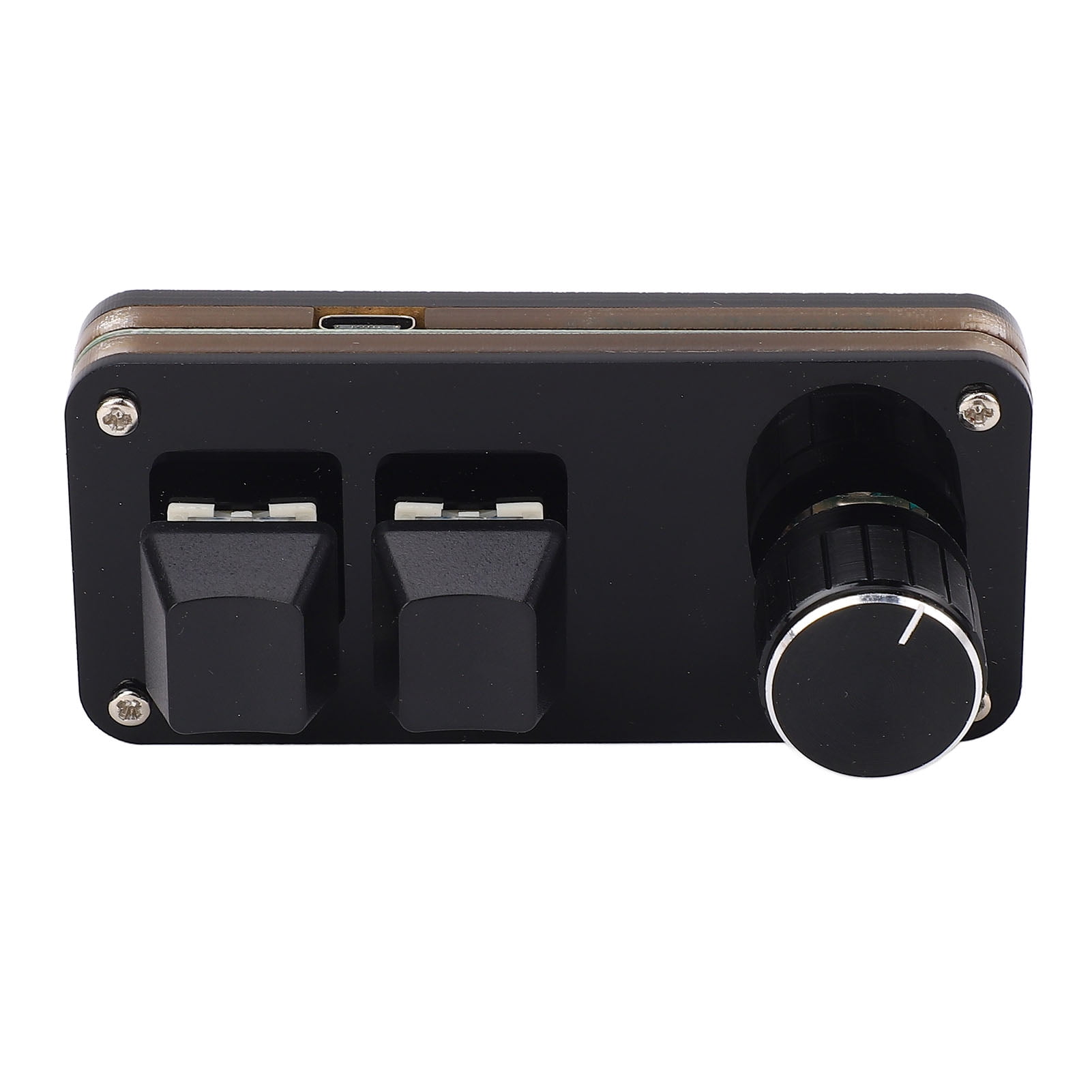 2 Key Gaming Mechanical Keyboard, Wired Mini Mechanical Keyboard 2 Key 1 Knob Customizable Macro Programming  for Home