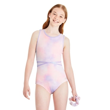 Ensemble 2 pièces avec léotard en maille imprimé Justice pour filles