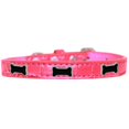 thumbnail image 1 of Collier pour Chien Widget Os Noir Rose Vif Taille 10, 1 of 1