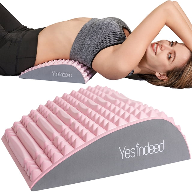 Yesindeed Back Stretcher Pillow - Dr. Approved for Back Pain Relief, Lumbar Support, Posture Corrector (1 Count)