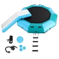 thumbnail image 1 of Inflatable Water Trampoline, 10FT 15FT, Floating Water Trampoline for Adults for Lake Pool Ocean, w/ 4-Step Rope Ladder/Mooring Ropes/Infatable Nozzles/Reversible Air Pump/Anchor Bags, 1 of 7