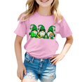 thumbnail image 4 of PMVFHDE Hauts d'Été pour Filles T-Shirts pour Fille Hauts Mignons Hauts Courts pour Fille Hauts de Sortie pour Fille T-Shirt à Manches Courtes pour Filles T-Shirt d'Été à Col Rond Coupe Décontractée T-Shirts Basiques Rose, 8-9 Ans, 4 of 4