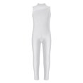 thumbnail image 1 of Jizyo Kids Girls Dance Unitard Sleeveless Full Body Jumpsuit Rhinestone Rompers One Piece Ballet Dance Leotard White 12, 1 of 6