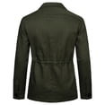 thumbnail image 4 of LOVZFMLL Vestes pour Hommes Couleur Unie Bouton Poche à Manches Longues à Capuche à Revers Veste Décontractée, 4 of 4