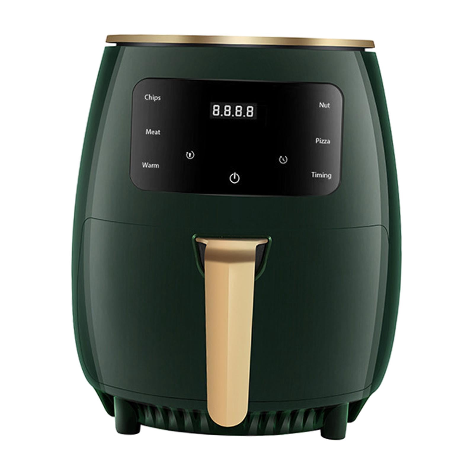 Air Fryer 4.5L Temperature Control Nonstick Frying Basket for Dinner Kitchen Green