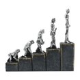 thumbnail image 1 of Ape Man Evolution Figure Sculpture Gorilla Model Collectible Animal Figurine for, 1 of 9