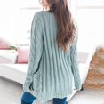 thumbnail image 4 of Cardigan Sweaters for Women Womens Long Sleeve Cable Knit Cardigan Sweaters Open Front Solid Fall Outwear with Pockets, 4 of 7