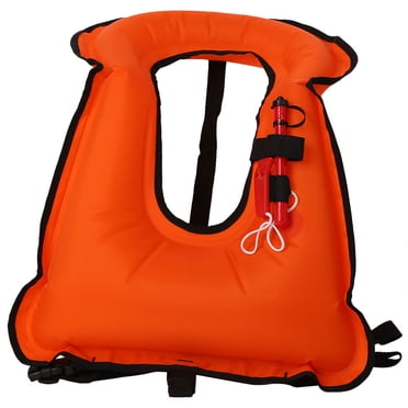 WALFRONT 4 Colors Adult Life Jacket Vest Inflatable Swimming Lifevest Snorkeling Surfing Boating Jackets, Inflatable Vest, Life Jacket Vest